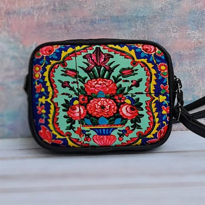 کیف دوشی نقلی چرم و مخمل بهار کد N 007